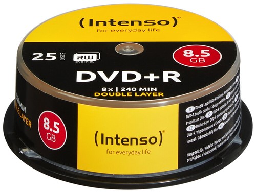 Intenso rohlinge dvd r - 25, dvd+r