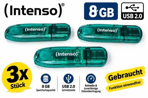 Intenso 8gb usb stick - stick, grün